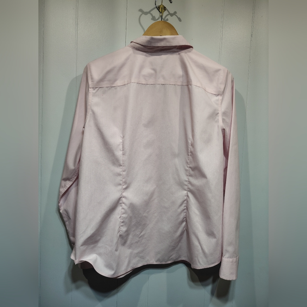 Talbots Light Pink‎ Button Down Shirt Women’s Large Wrinkle Resistant Career Top - Picture 5 of 7
